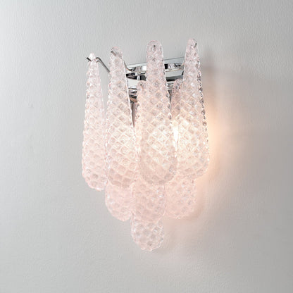 Pink Waffle Wall Sconce