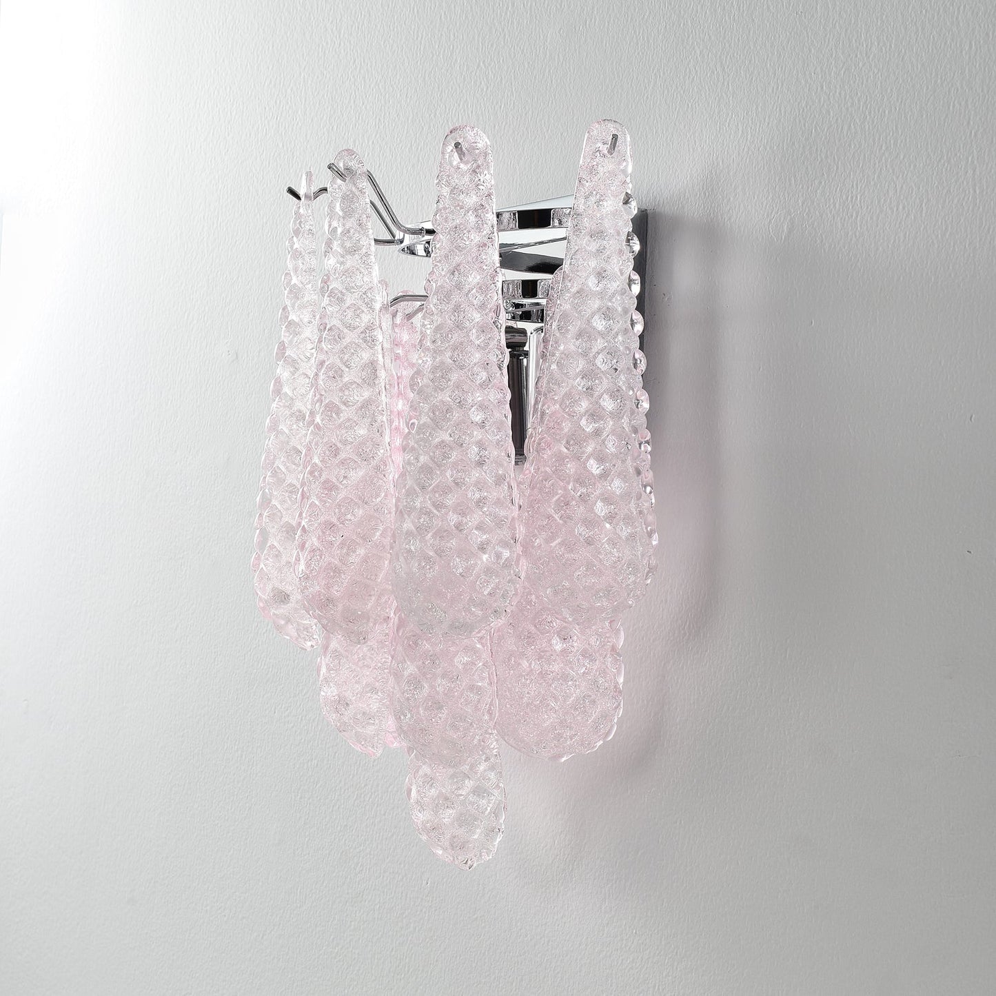 Pink Waffle Wall Sconce