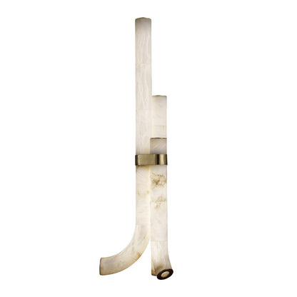 Piped Alabaster Floor Lamp