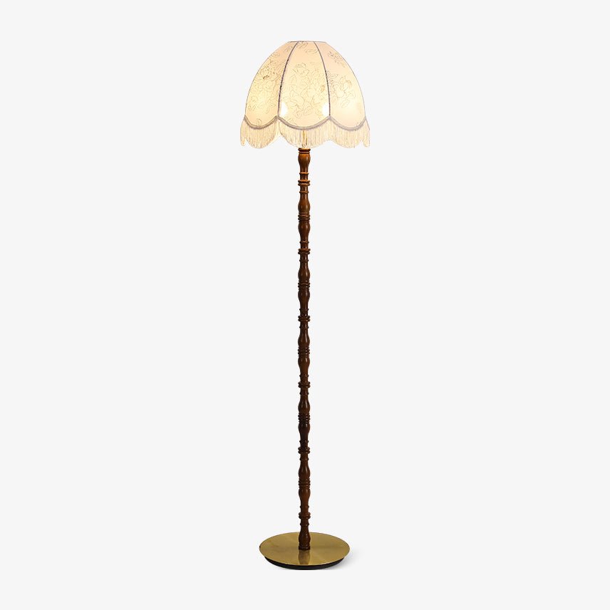 Printed Tassel Floor Lamp