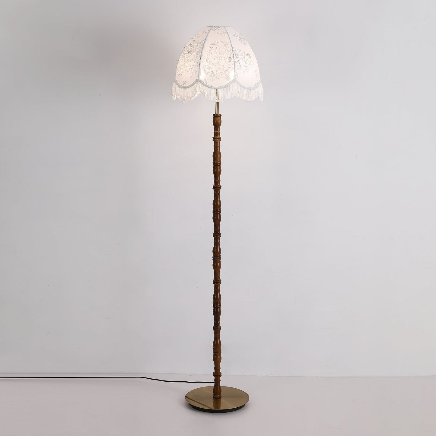 Printed Tassel Floor Lamp