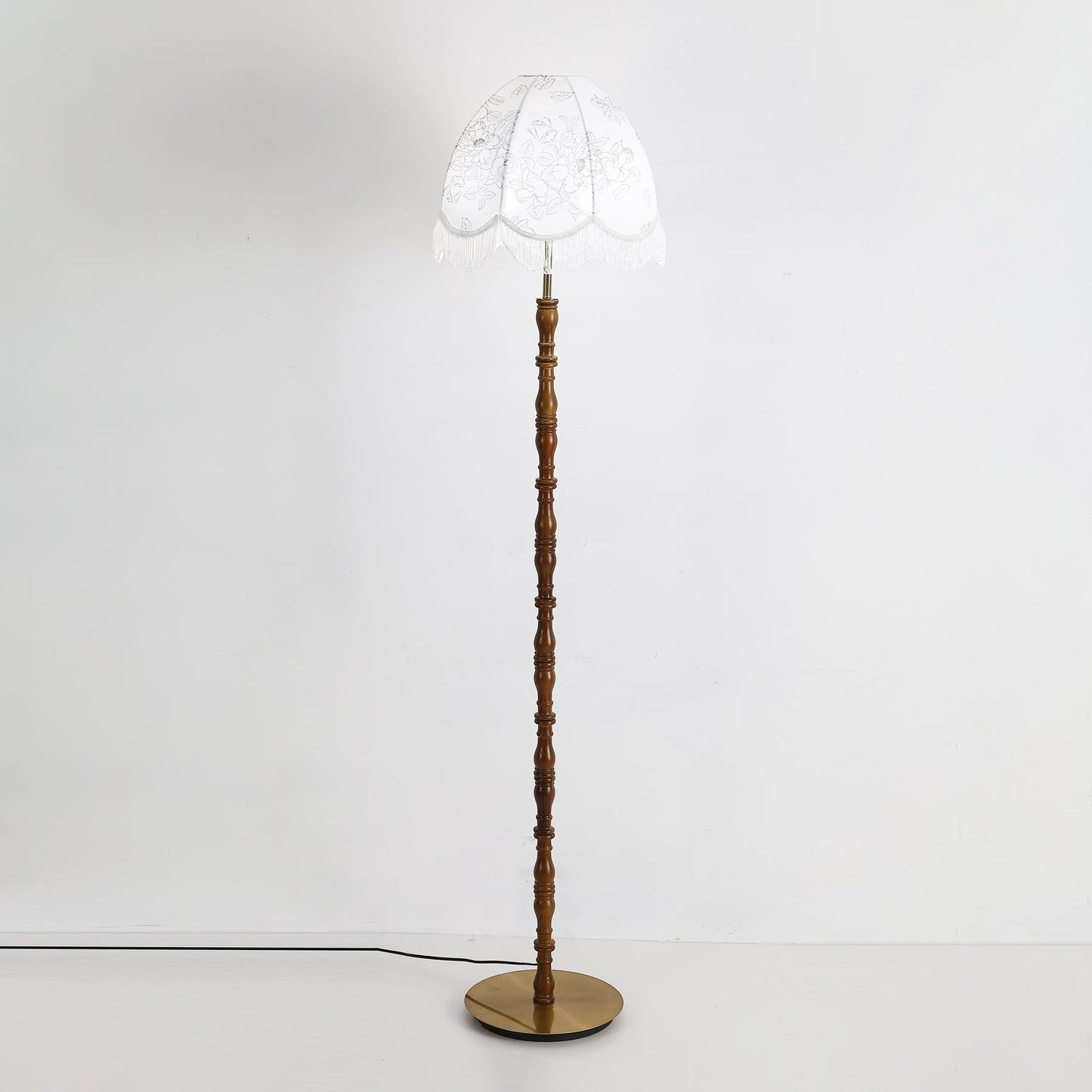 Printed Tassel Floor Lamp