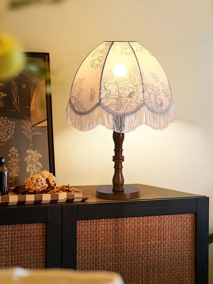 Printed Tassel Table Lamp