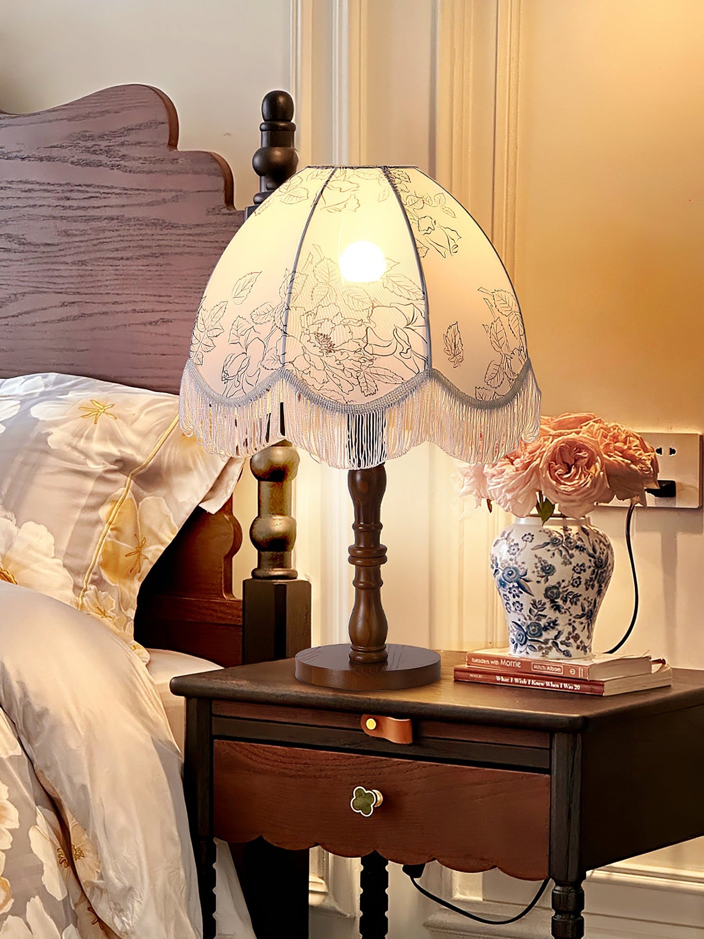 Printed Tassel Table Lamp