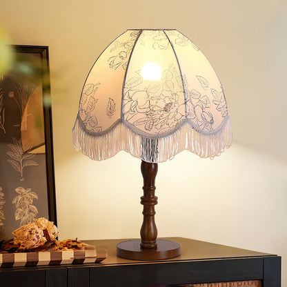 Printed Tassel Table Lamp