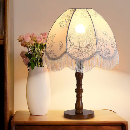 Printed Tassel Table Lamp