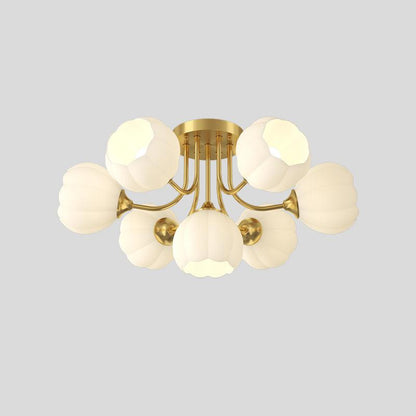 Pumpkin Brass Ceiling Lamp