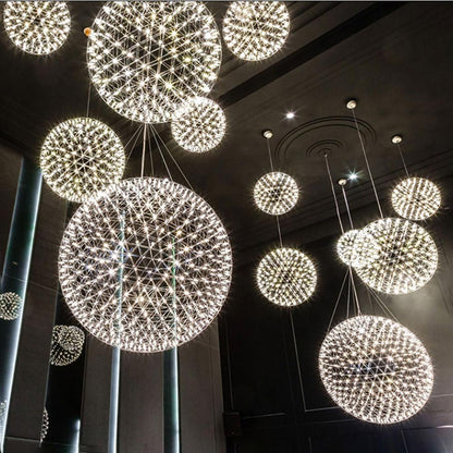 Gold Spark Ball Pendant Light