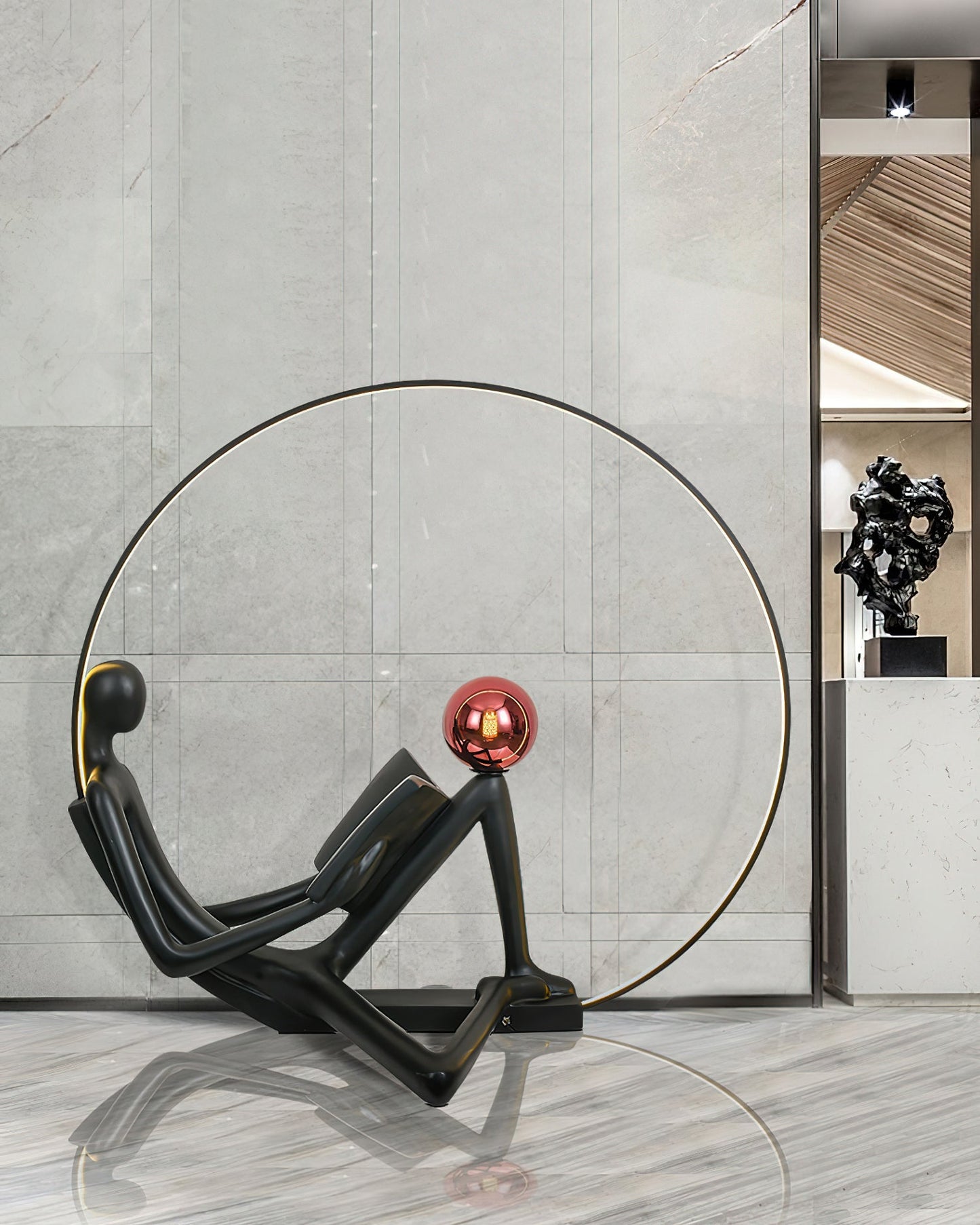 Reader Sculpture Floor Lamp