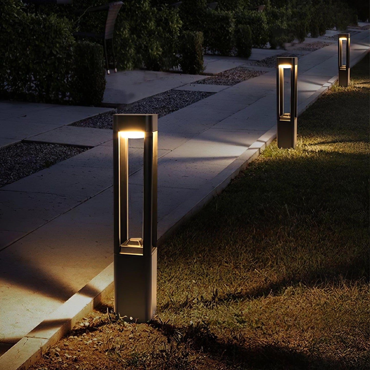 Rectangular Column Garden Outdoor Light