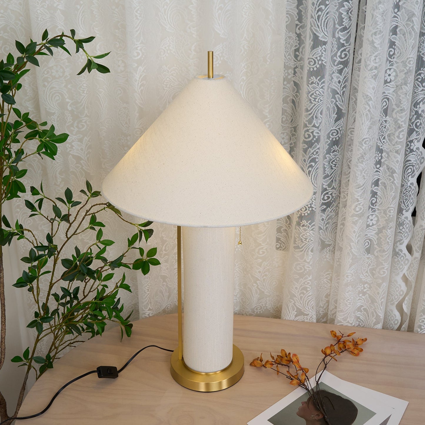 Remi Linen Table Lamp