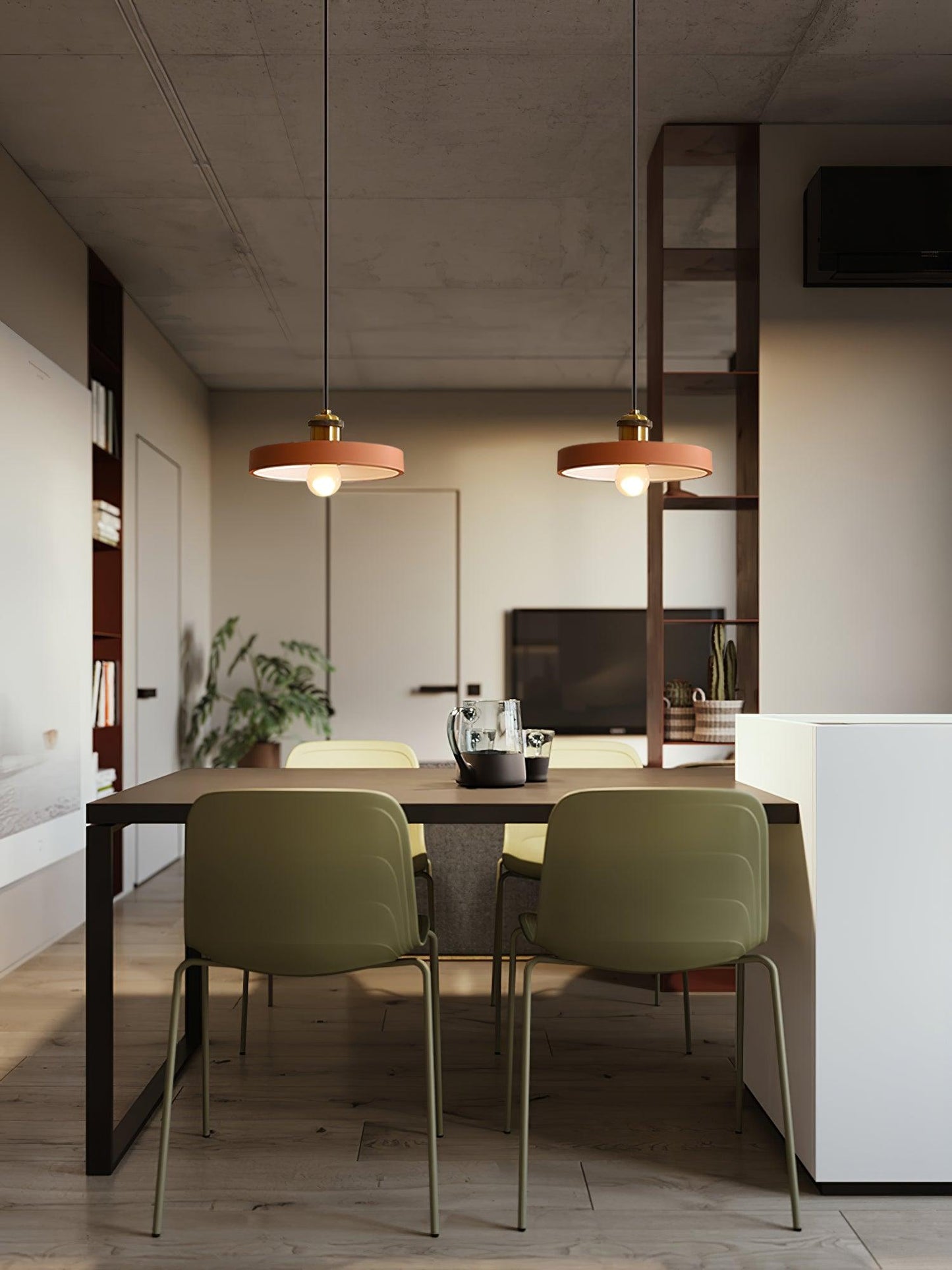 Resin Geometric Pendant Lamp