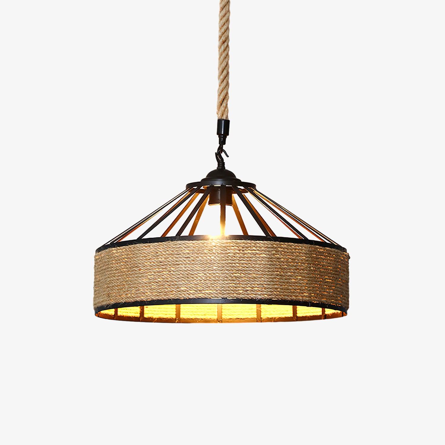 Retro Hemp Rope Exquisite Pendant Light – CEENLI