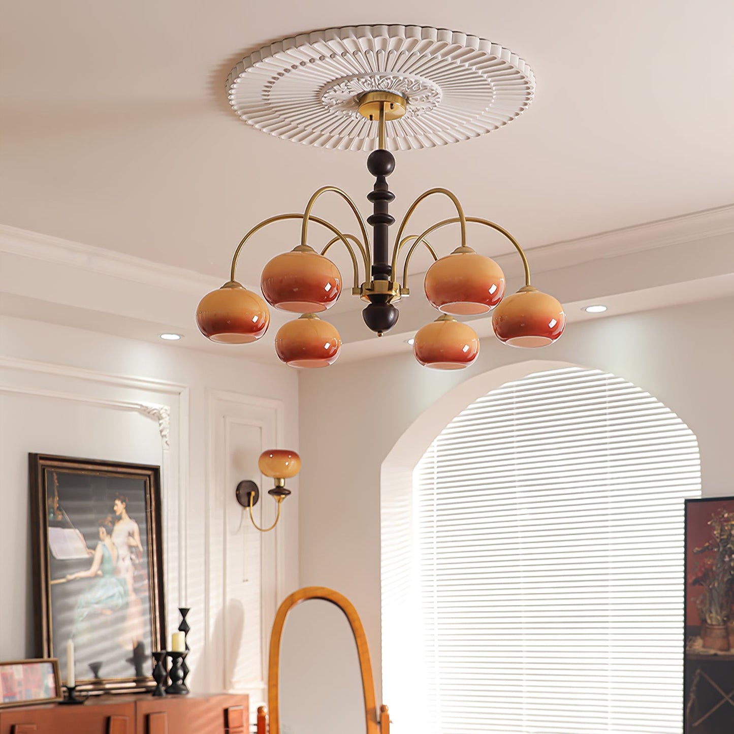 Ripe Persimmon Chandelier