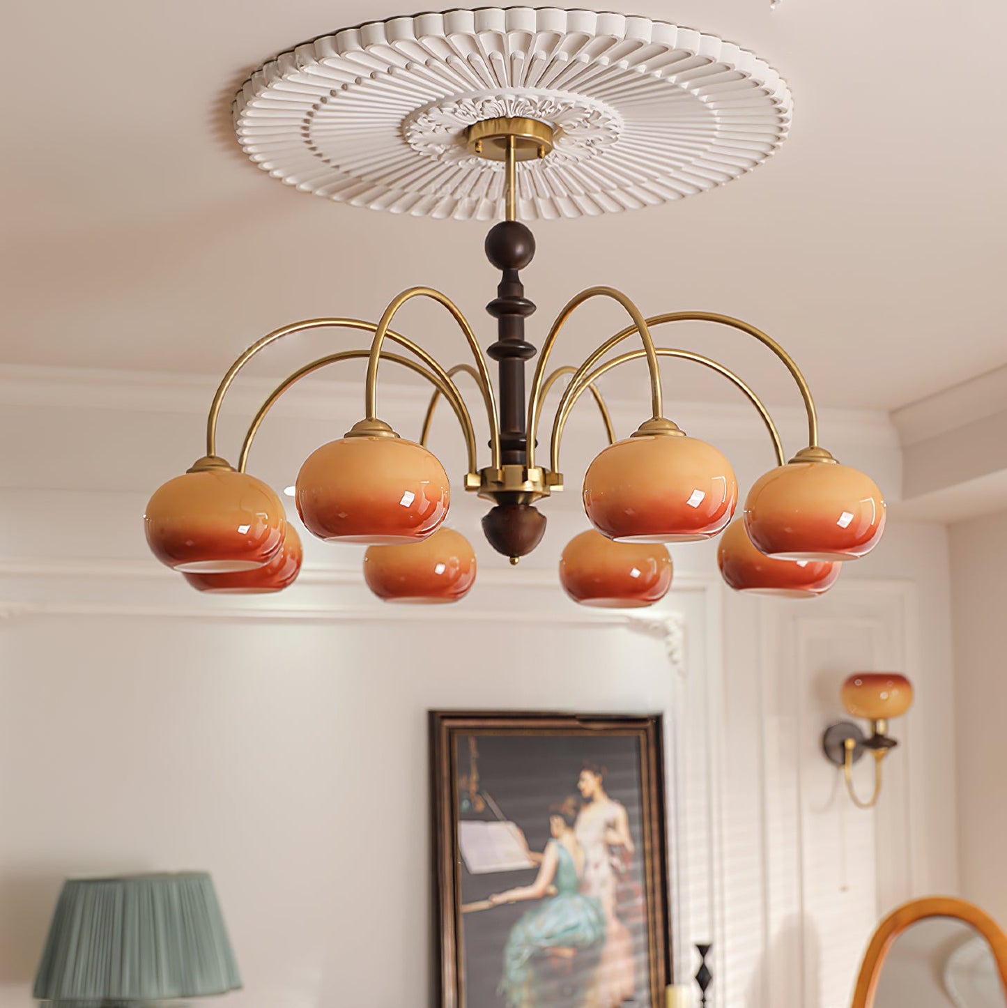 Ripe Persimmon Chandelier