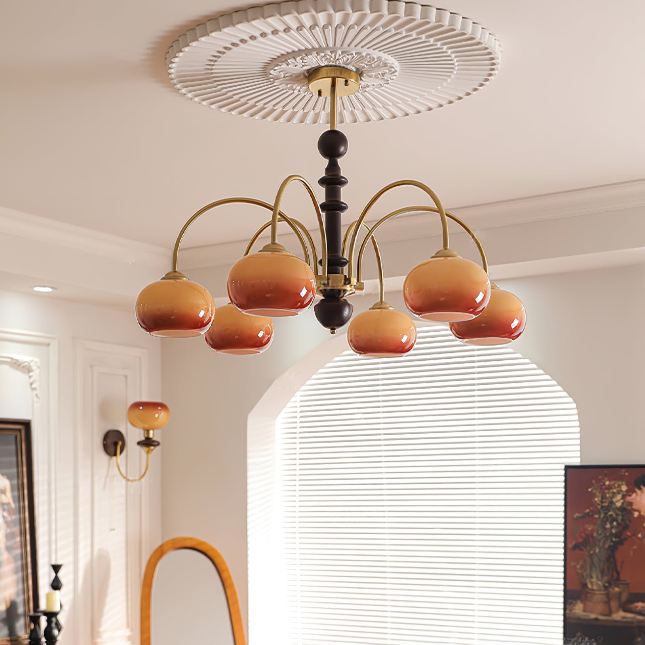 Ripe Persimmon Chandelier