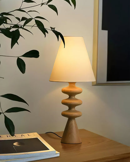 Ripple Wood Table Lamp