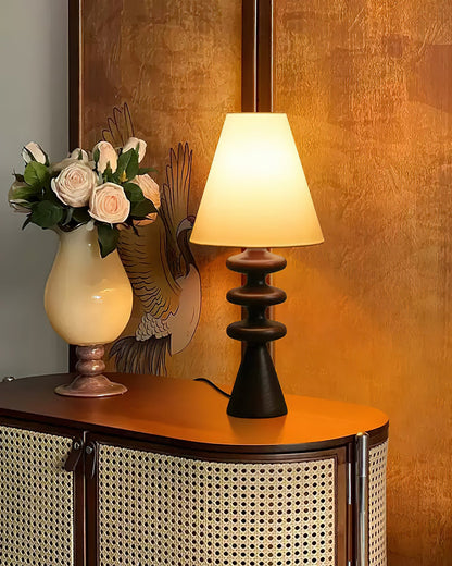 Ripple Wood Table Lamp