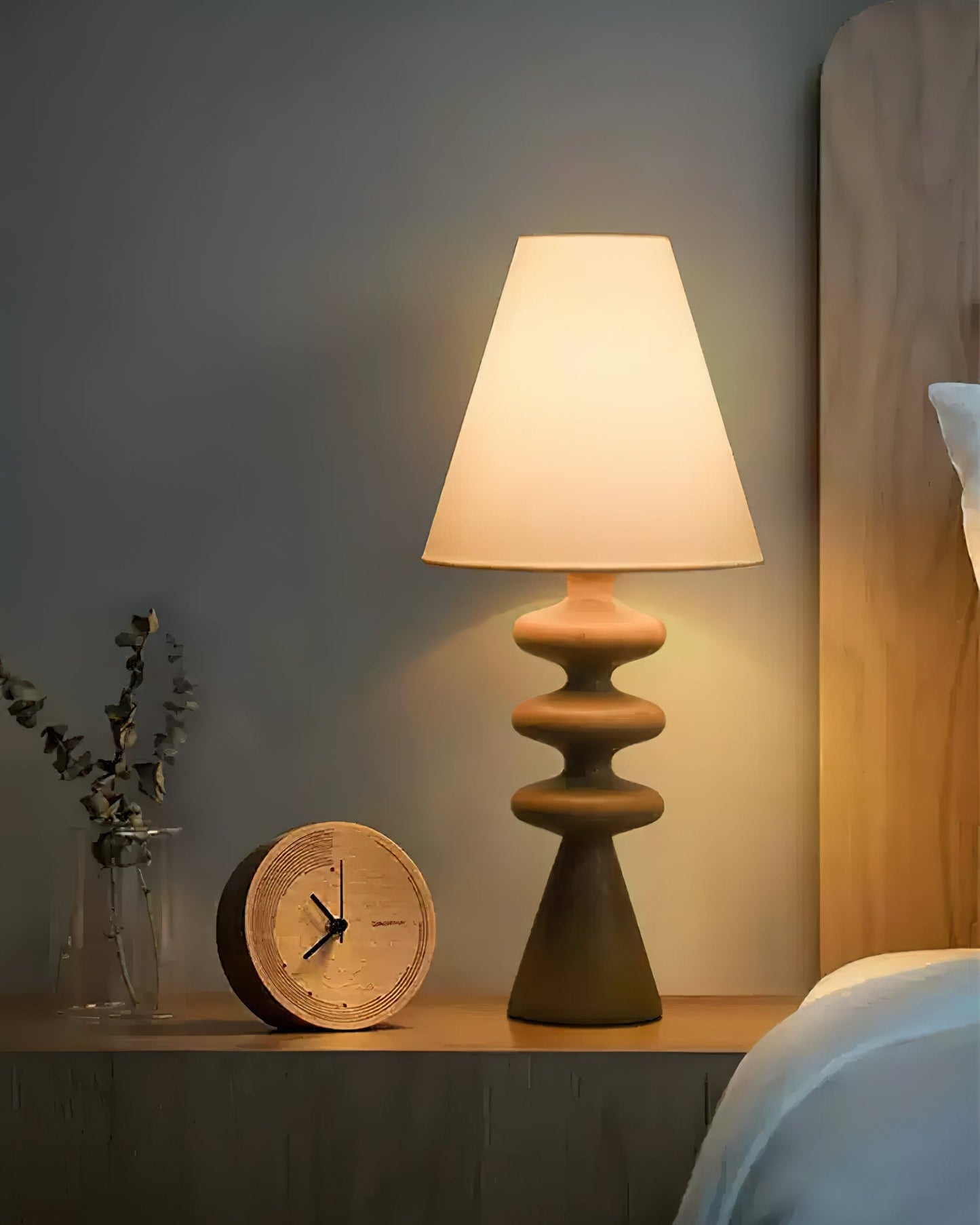 Ripple Wood Table Lamp