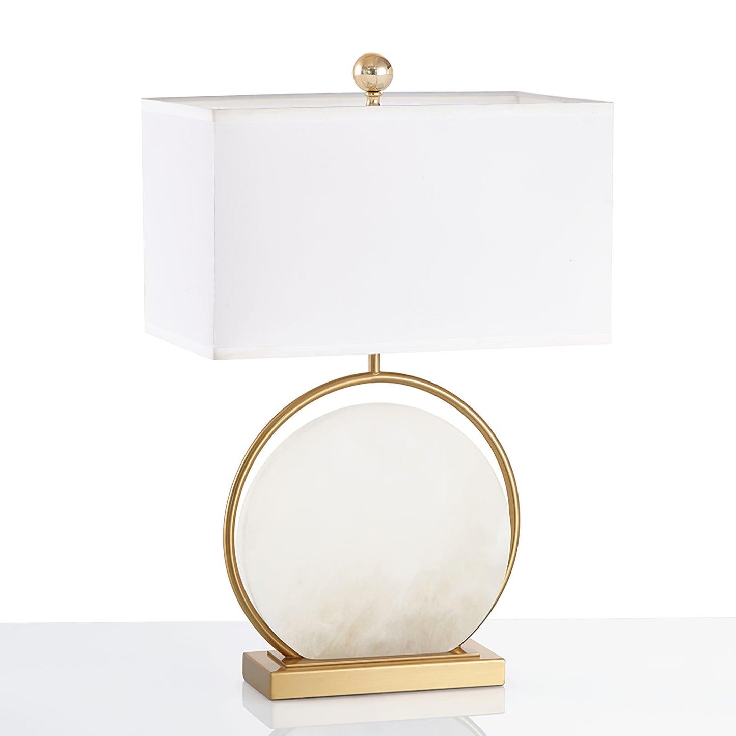 Roma White Marble Table Lamp