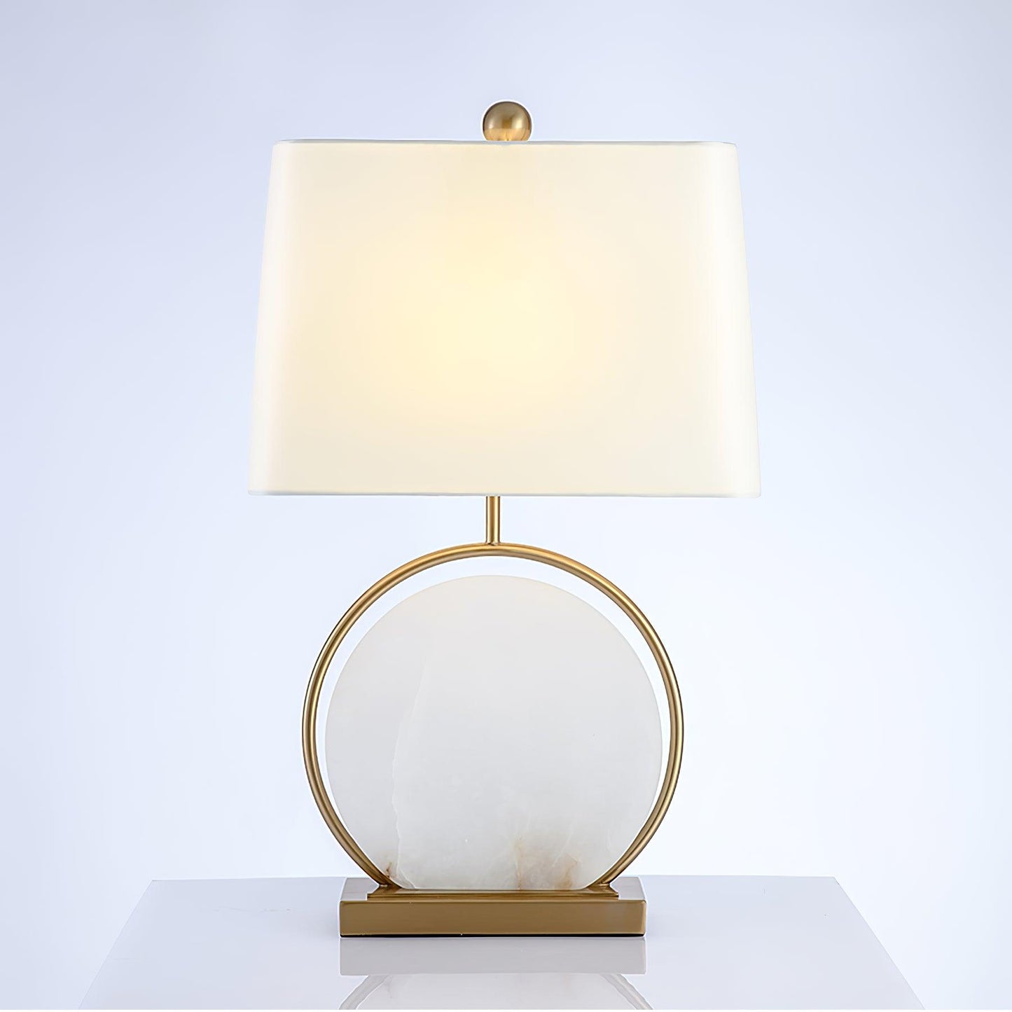 Roma White Marble Table Lamp