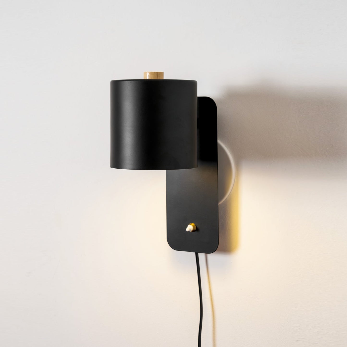 Rotatable Cylinder Plug-in Wall Lamp