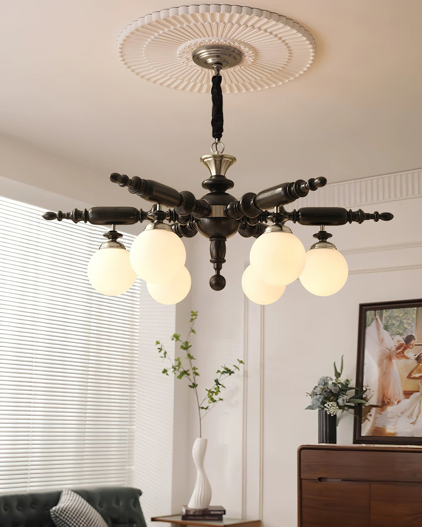 Rotating Stick Chandelier