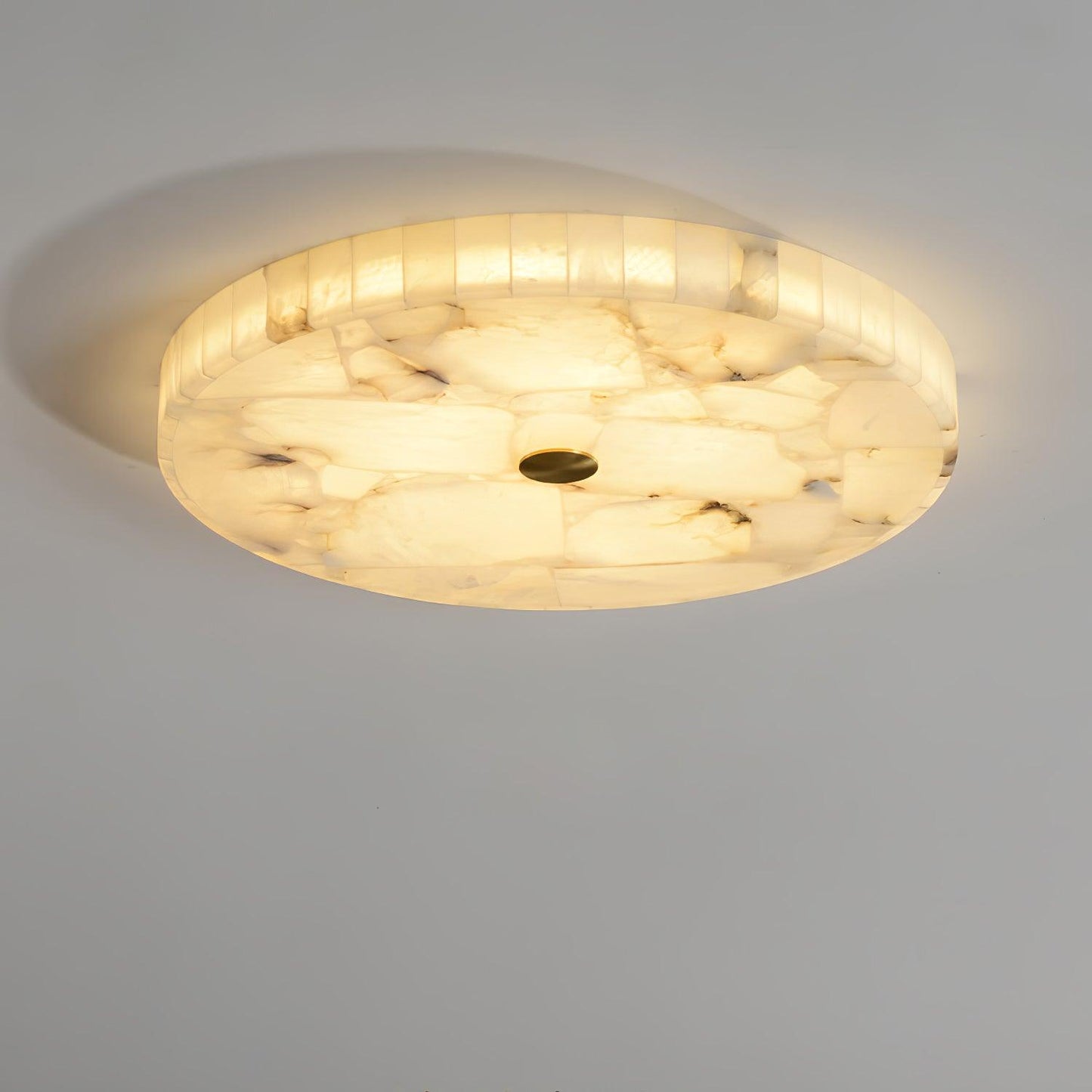 Round Alabaster Ceiling Lamp