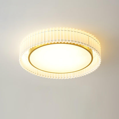 Round Pleated Ceiling Lamp