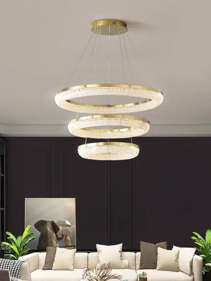 Round Ring Crystal Chandeliers