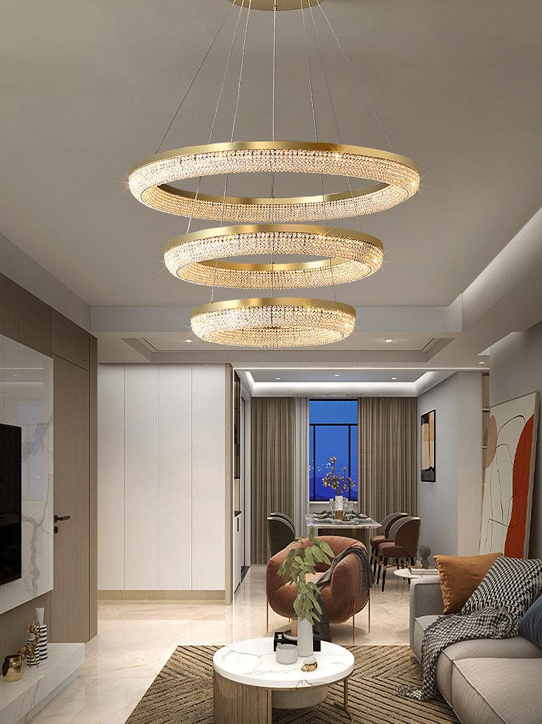 Round Ring Crystal Chandeliers