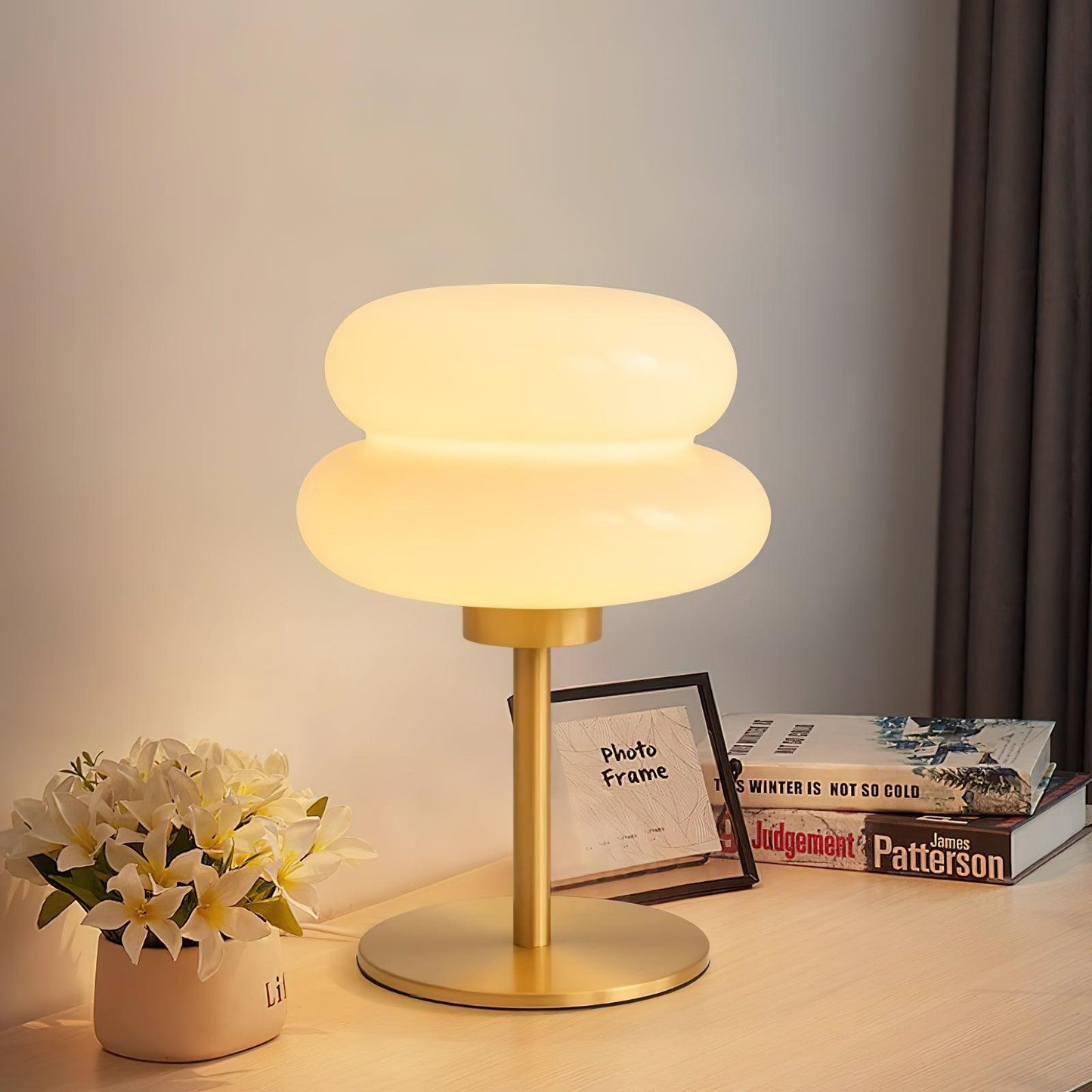 Saturn Glide Glass Table Lamp