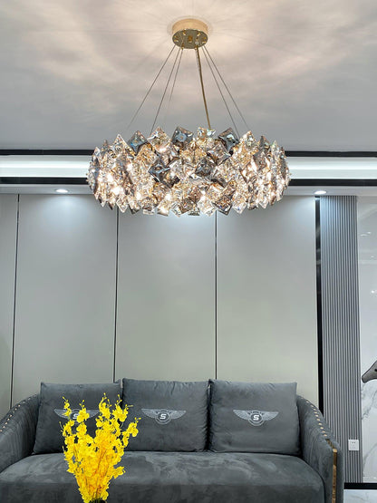 Scale Crystal Round Chandelier