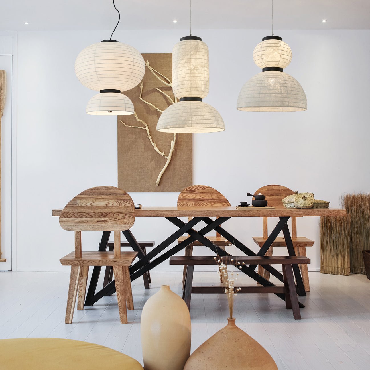 Modern Silk Pendant Light