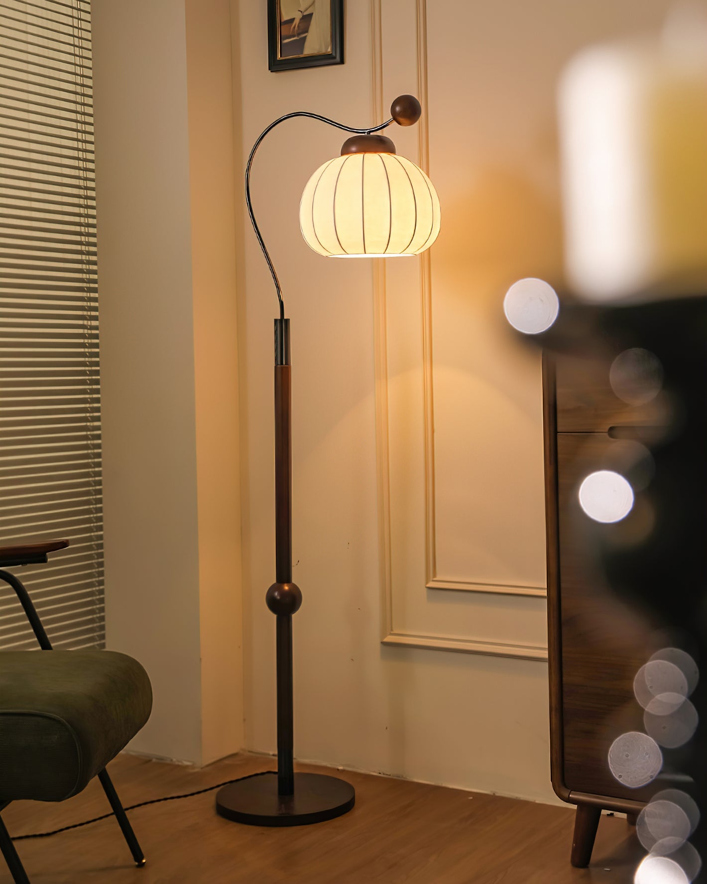 Silk Globe Floor Lamp