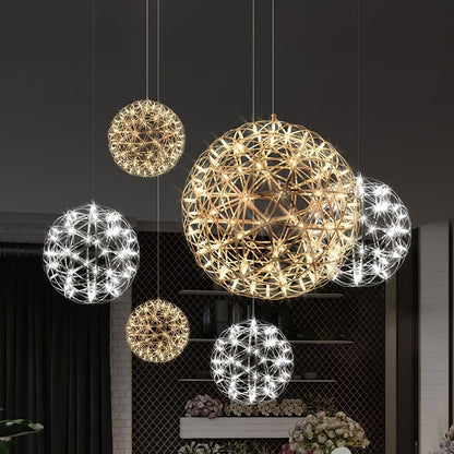 Gold Spark Ball Pendant Light