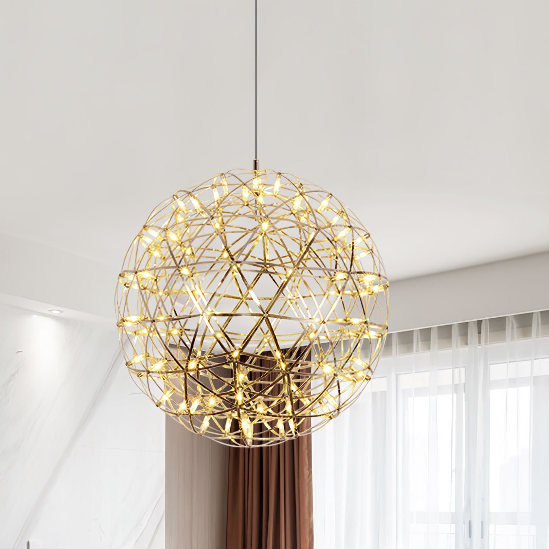 Gold Spark Ball Pendant Light