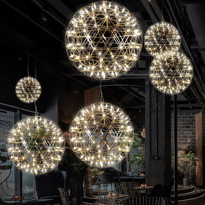 Gold Spark Ball Pendant Light