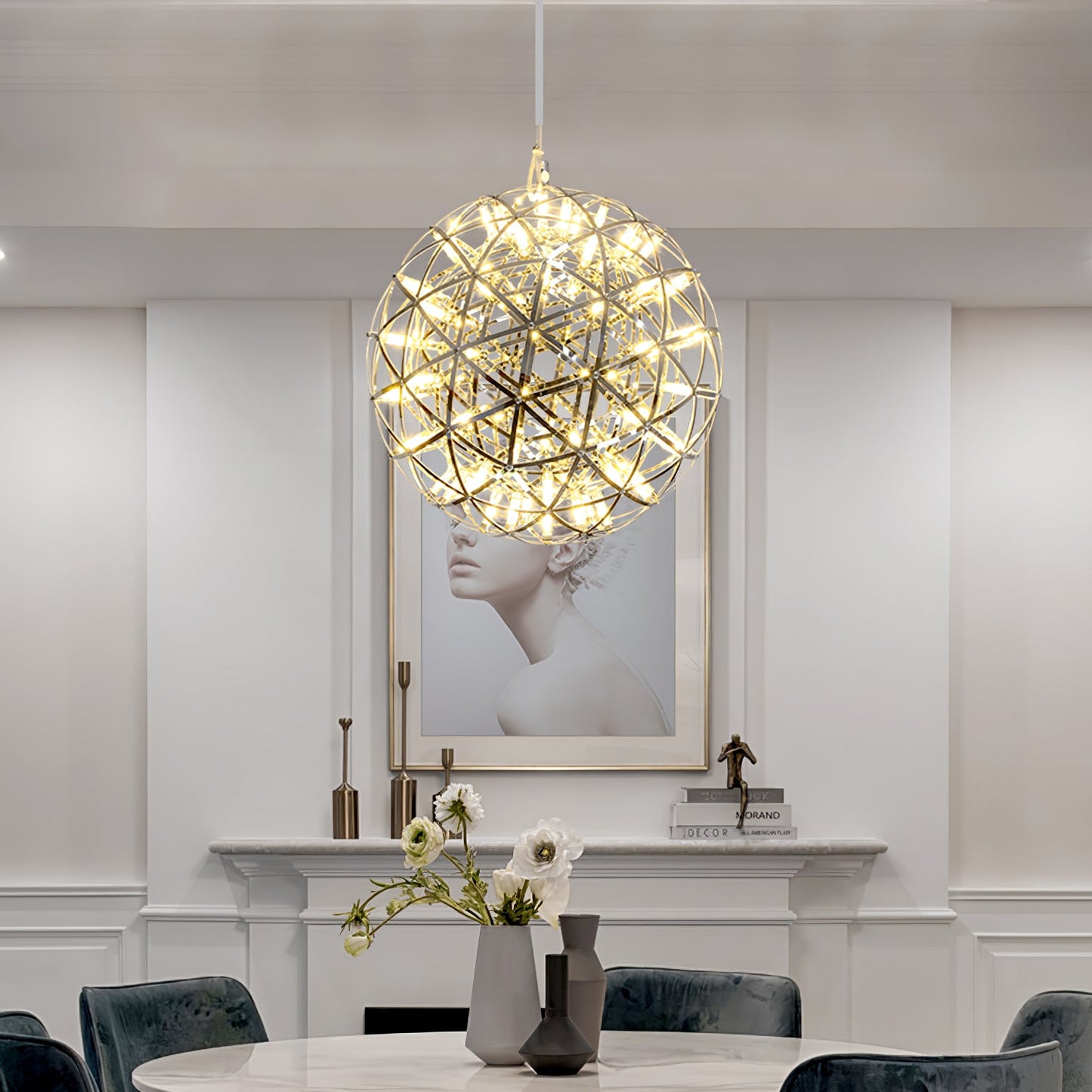 Gold Spark Ball Pendant Light