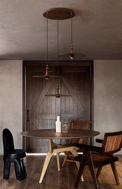 Spindle Disc Pendant Lamp