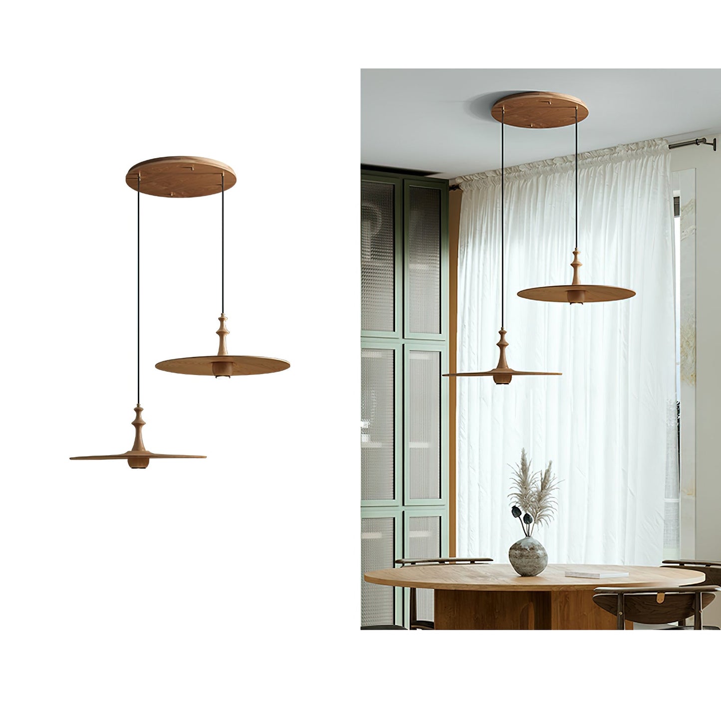 Spindle Disc Pendant Lamp