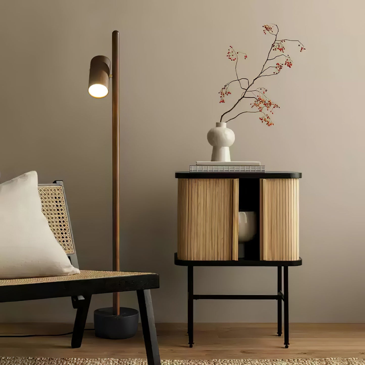 Spotlight Wood Floor Lamp