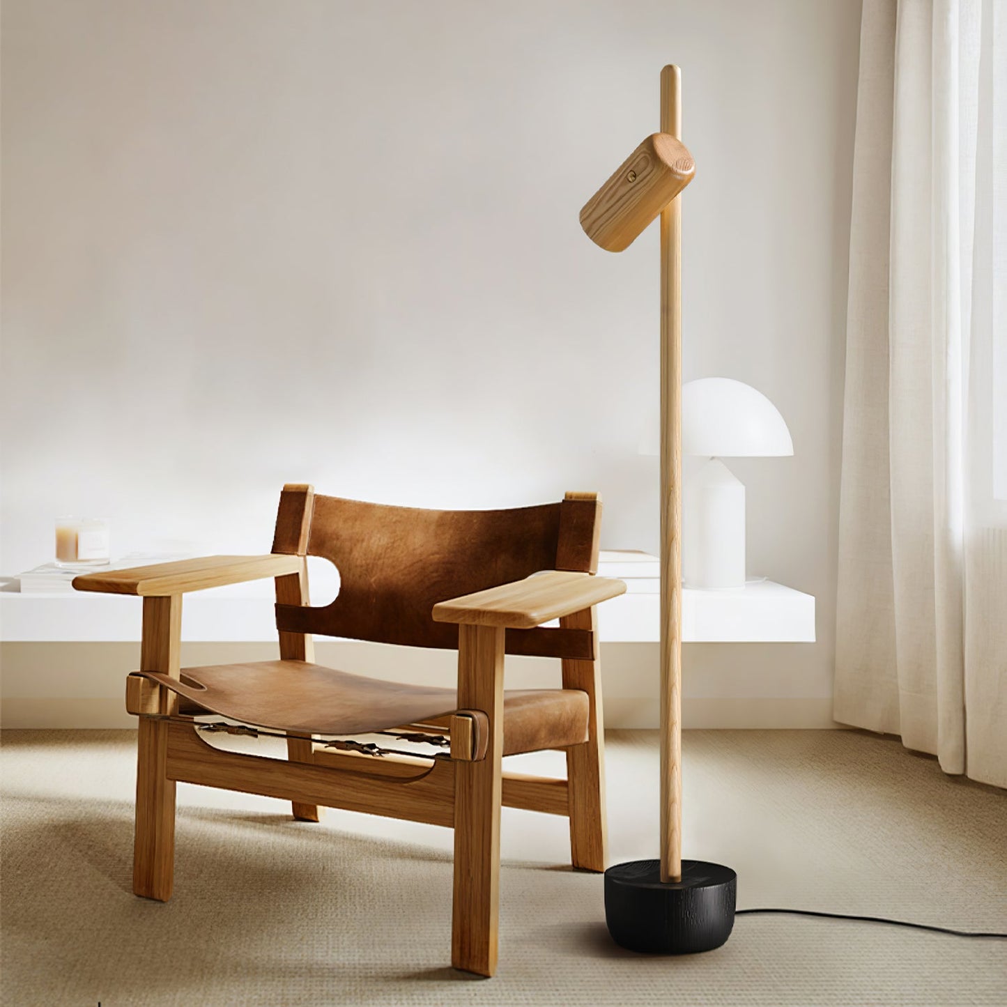 Spotlight Wood Floor Lamp