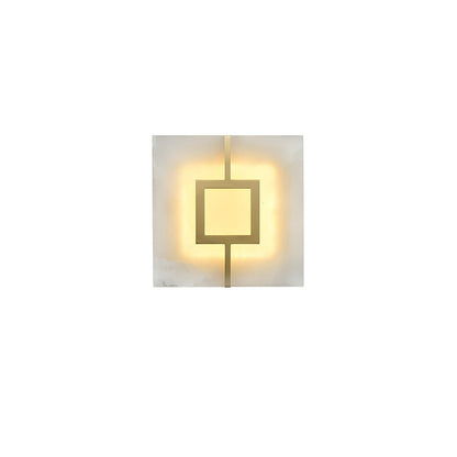 Quadratische Marmor-Wandlampe