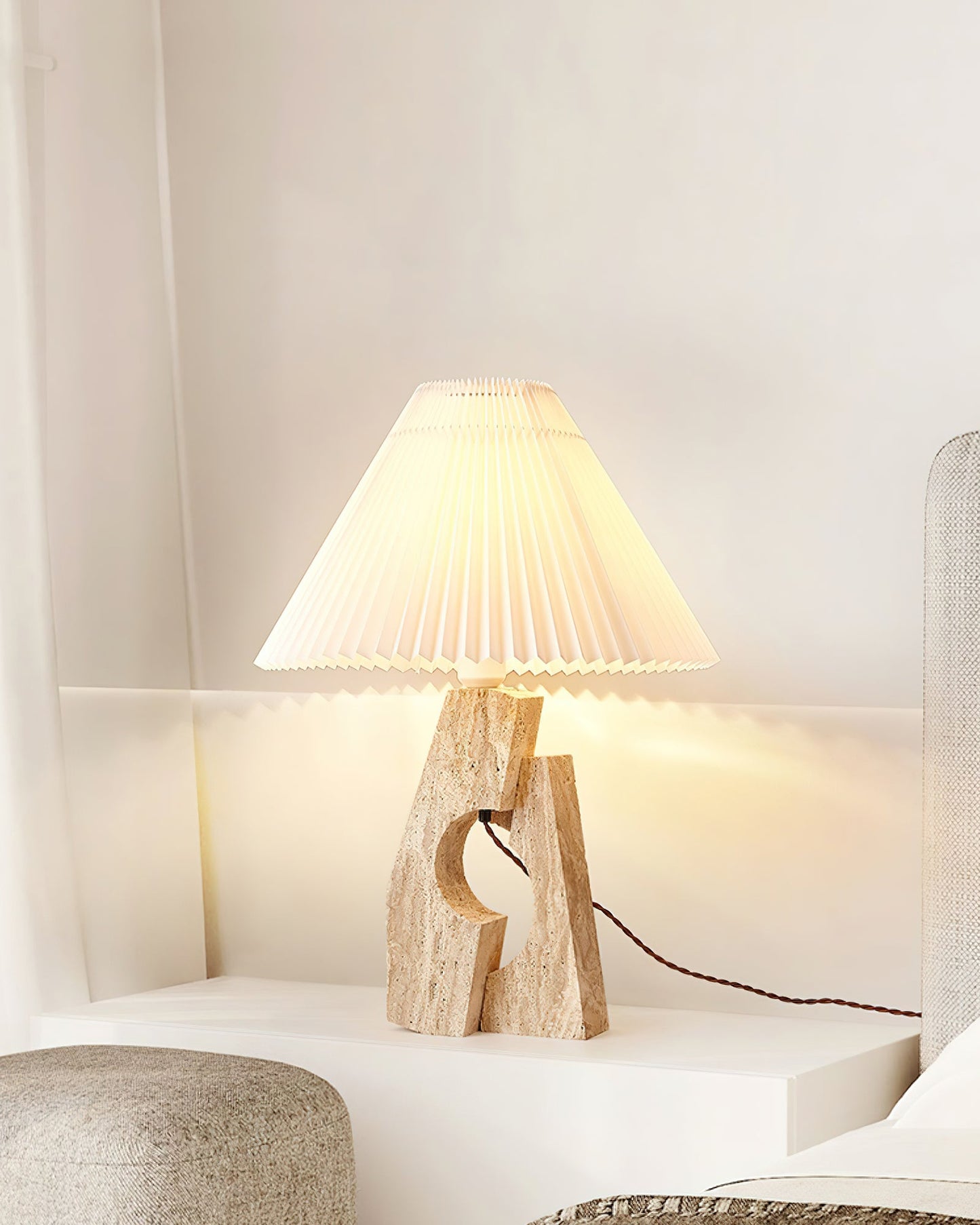 Stone Pillar Table Lamp