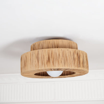 Straw Art Ceiling Lamp