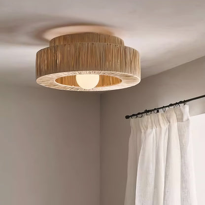 Straw Art Ceiling Lamp