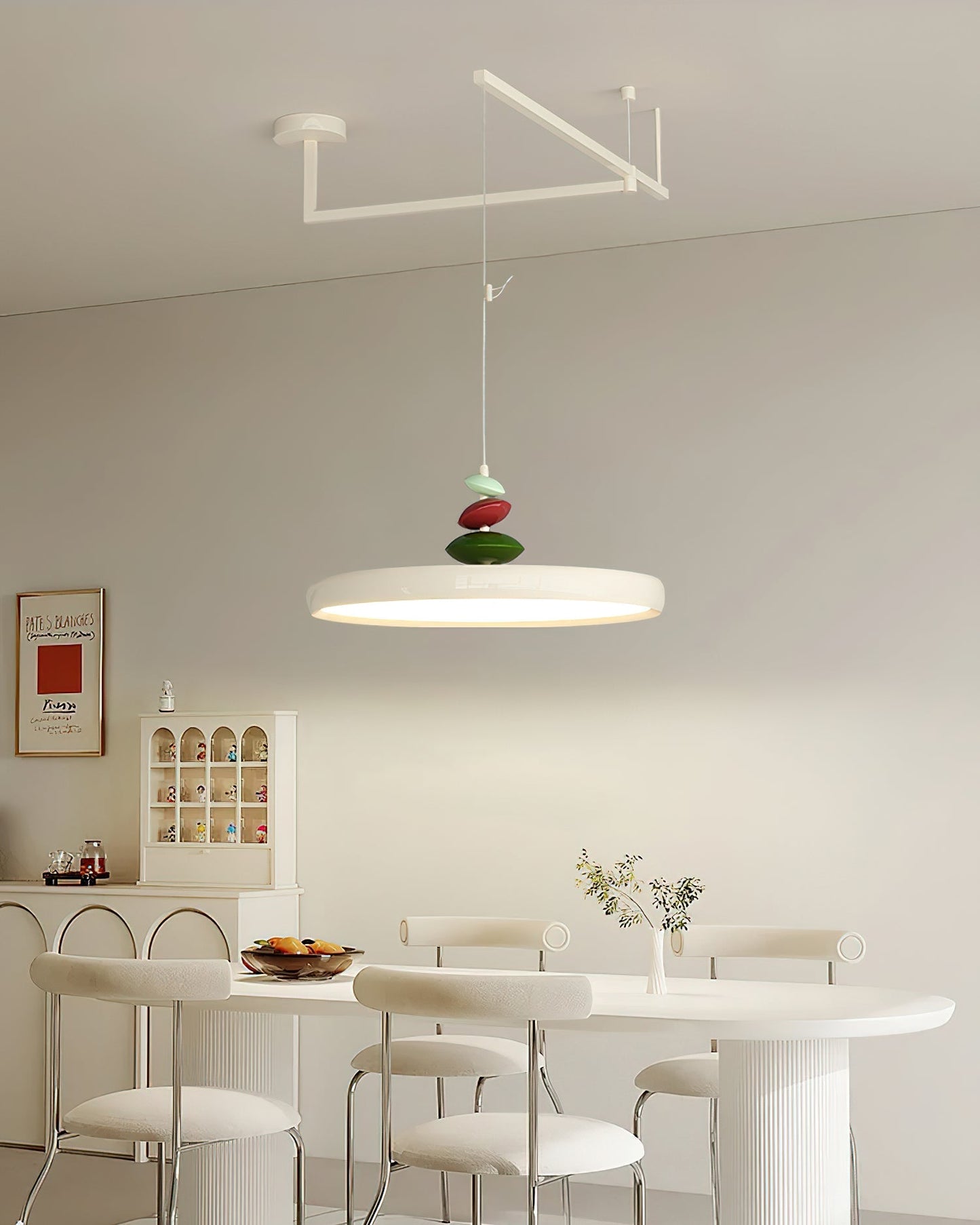 Swing Arm Stone Pendant Light