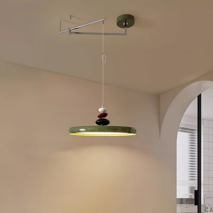 Swing Arm Stone Pendant Light