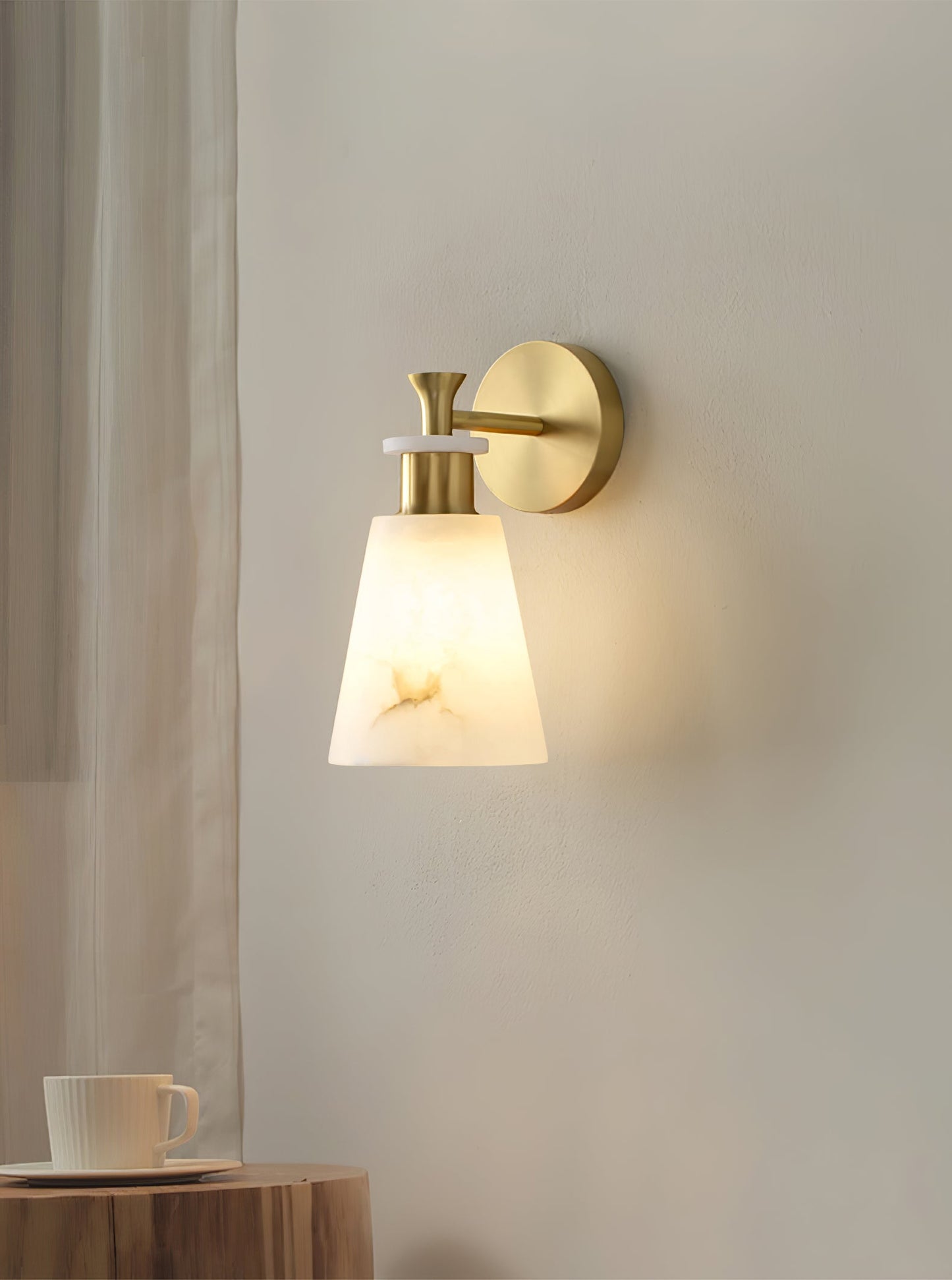 Tapered Alabaster Wall Sconce